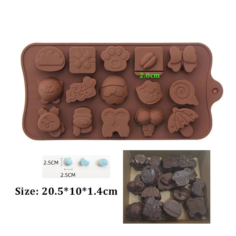 Silicone Chocolate Truffle Mold Non-Stick Candy Molds for Chocolate Candies