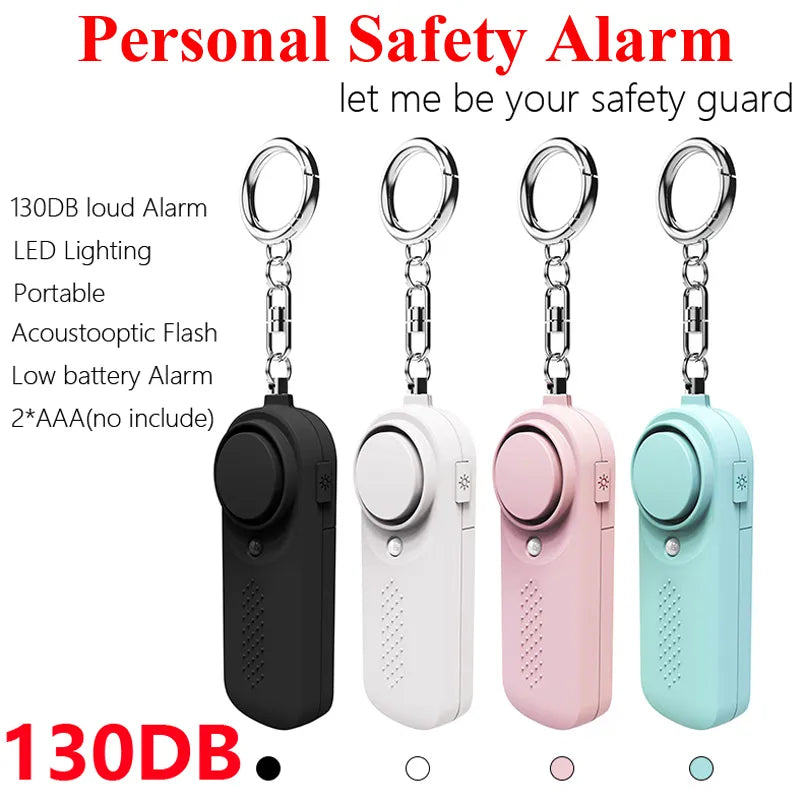 Personal Alarm Keychain for Women Self Defense Loud Safety Whistle Alert Device With LED Light