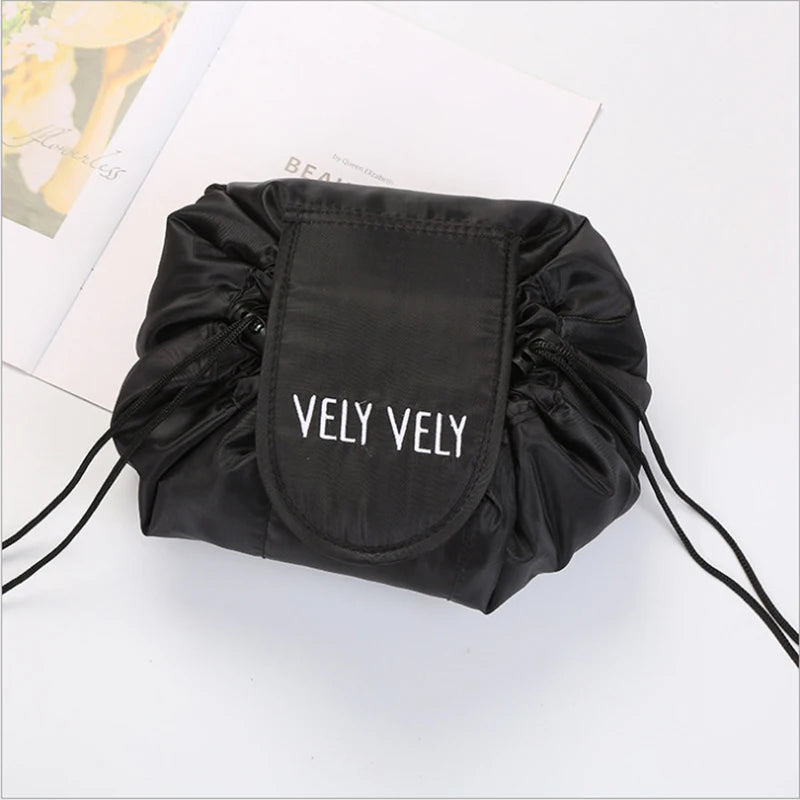 Drawstring Makeup Bag Organizer Water-Resistant Cosmetic Pouch for Travel & Durable Toiletry Bag