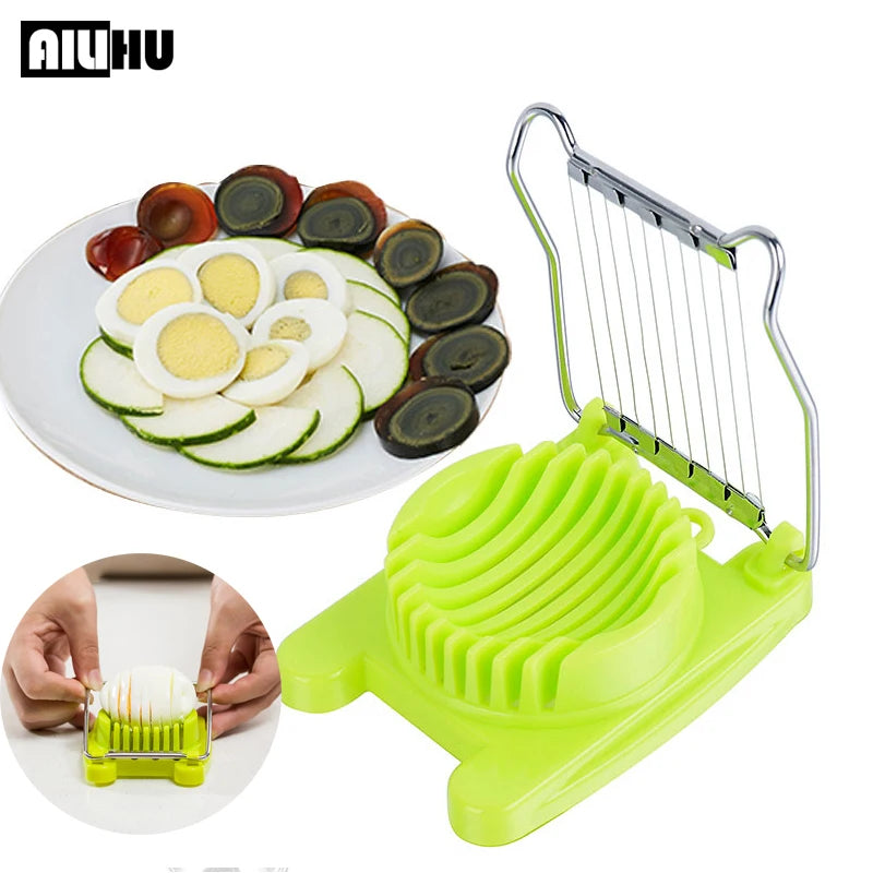 Egg Slicer Stainless Steel Hard Boiled Eggs Cutter for Soft Fruit Eggs Mushroom Food Peeler