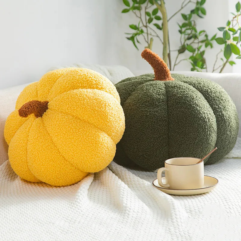 Halloween Plush Pumpkin Shaped Pillow for Cozy Fall Vibes and Season Celebrations