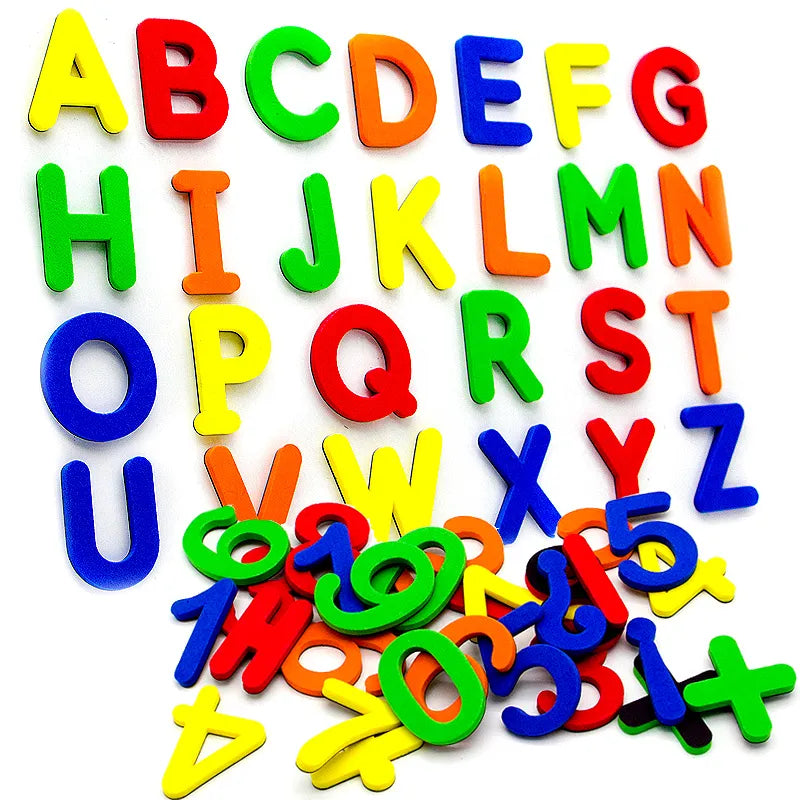 Magnetic Letters Numbers Colorful Educational Set Spelling Counting Uppercase Lowercase