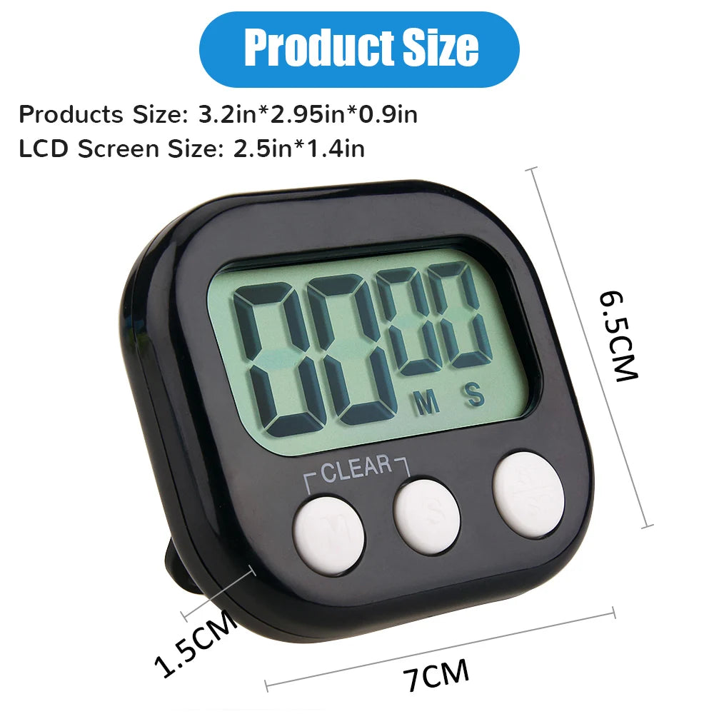 Electronic Magnetic Digital Kitchen Timer with Loud/Silent Switch Countdown Timer Use in Break Time, Cooking