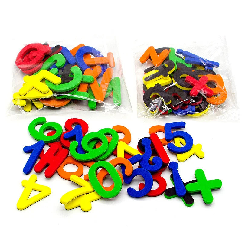 Magnetic Letters Numbers Colorful Educational Set Spelling Counting Uppercase Lowercase