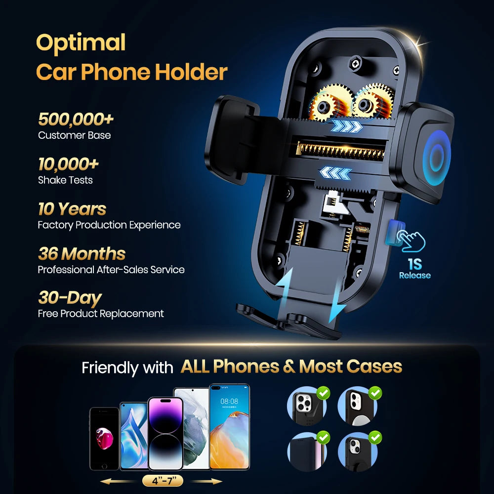 Car Vent Phone Mount Holder Adjustable 360 Rotation Vent Clip Car Phone Holder for All Phones