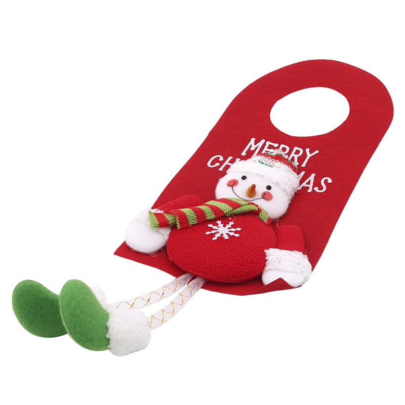 Christmas Door Hangers Santas Door Handles Hanging Ornaments for Home Hotel Kitchen Bedroom Door Hanger