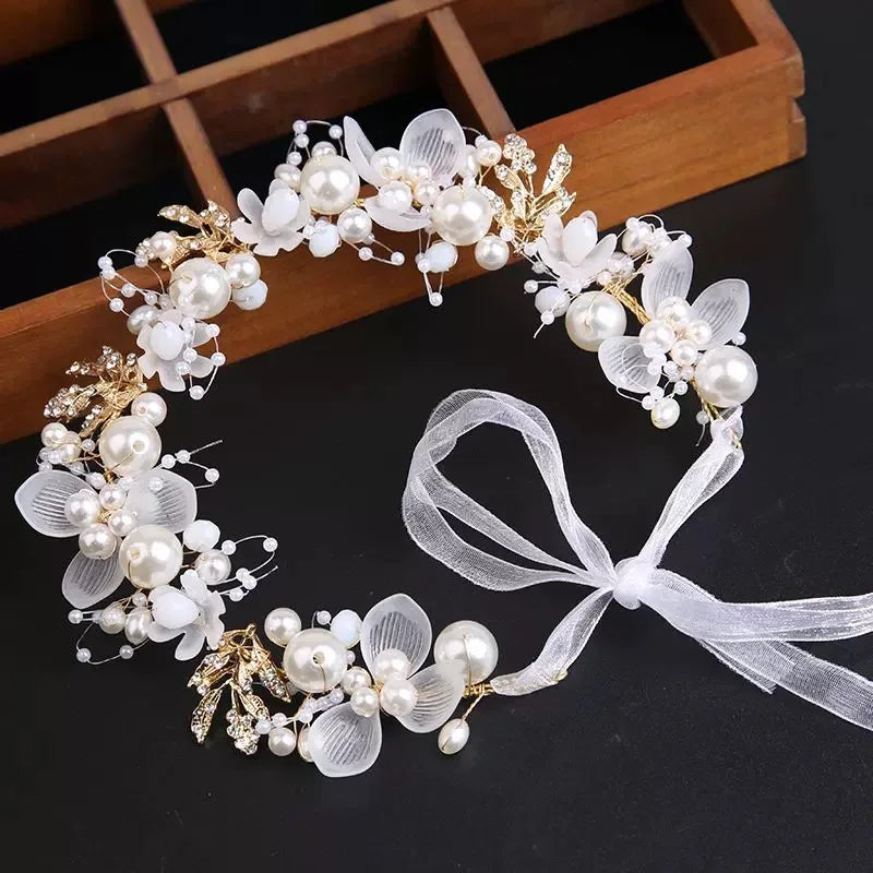 Flower Headbands Rhinestone Leaf Floral Flower Bridal Hair Accessories for Girls and Women