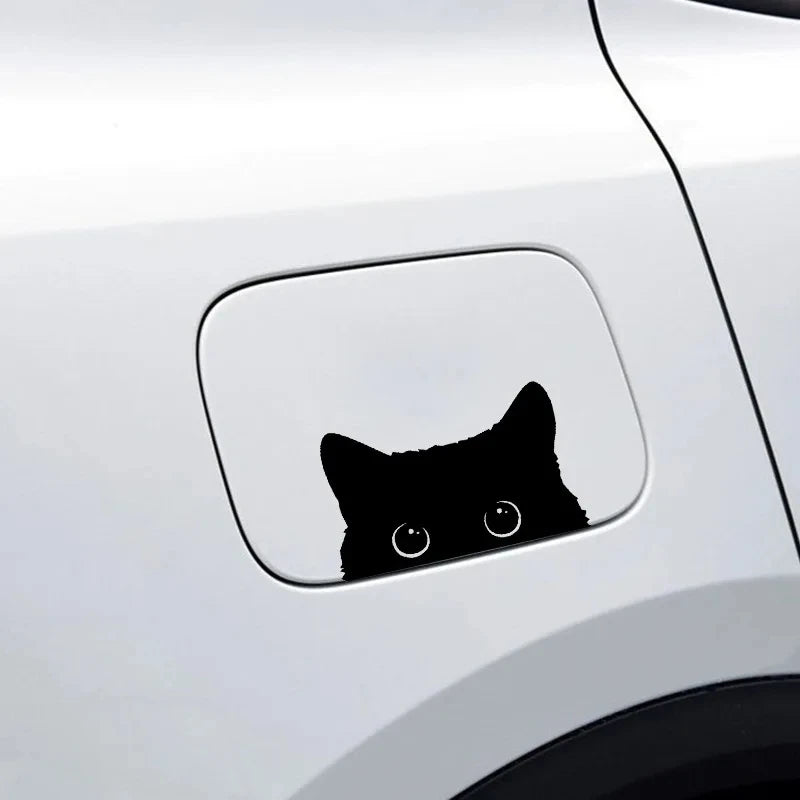 Funny Black Cat Car Decal, Trunk Bumper Decal, Window Sticker, Suitable for Cars, Trucks, Laptops