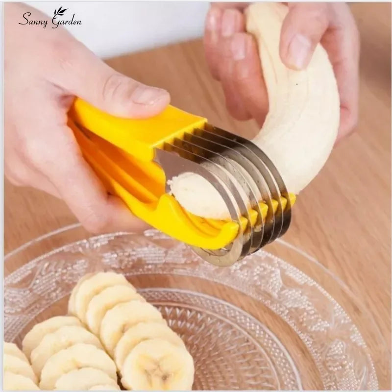 Banana Slicer Fruit and Vegetable Salad Peeler Cutter Kitchen Tools For Banana,Strawberry,Grapes