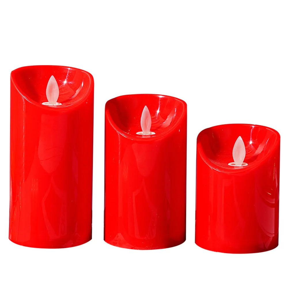 Christmas Flameless Candles Battery Operated Candles for Home, Christmas Decoration