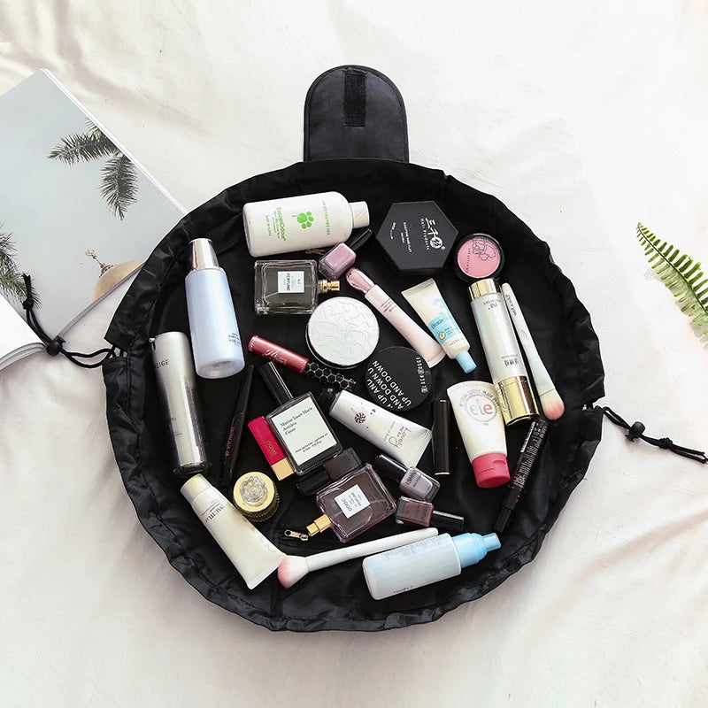 Drawstring Makeup Bag Organizer Water-Resistant Cosmetic Pouch for Travel & Durable Toiletry Bag