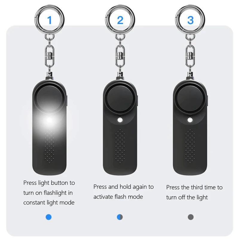 Personal Alarm Keychain for Women Self Defense Loud Safety Whistle Alert Device With LED Light