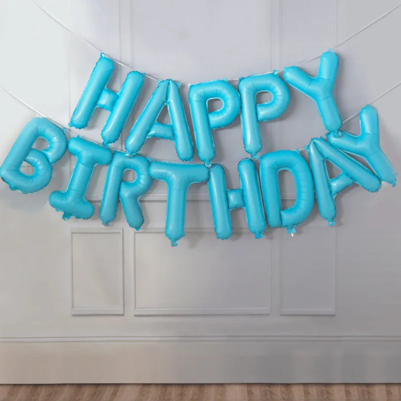 Happy Birthday Balloons Banner Foil Letters for Decorations Birthday Banner Kids, Child, Adults, Boys & Girls