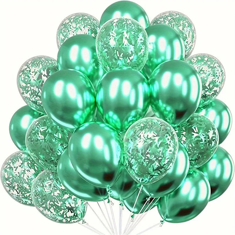 30Pcs Confetti Metallic Latex Balloons for Birthday Wedding Anniversary Bridal Shower Decoration