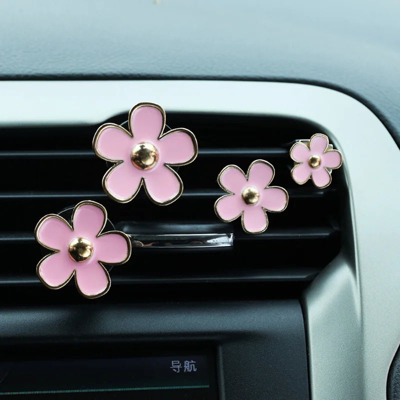 Car Daisy Flower Air Vent Clip Air Conditioning Outlet Clip Car Interior Decor For Women Girls Gifts