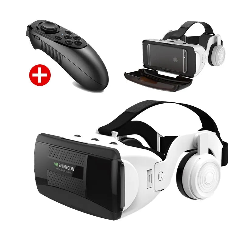 VR Virtual Reality Headsets 3D Glasses Box Compatible with lPhone & Android Phone