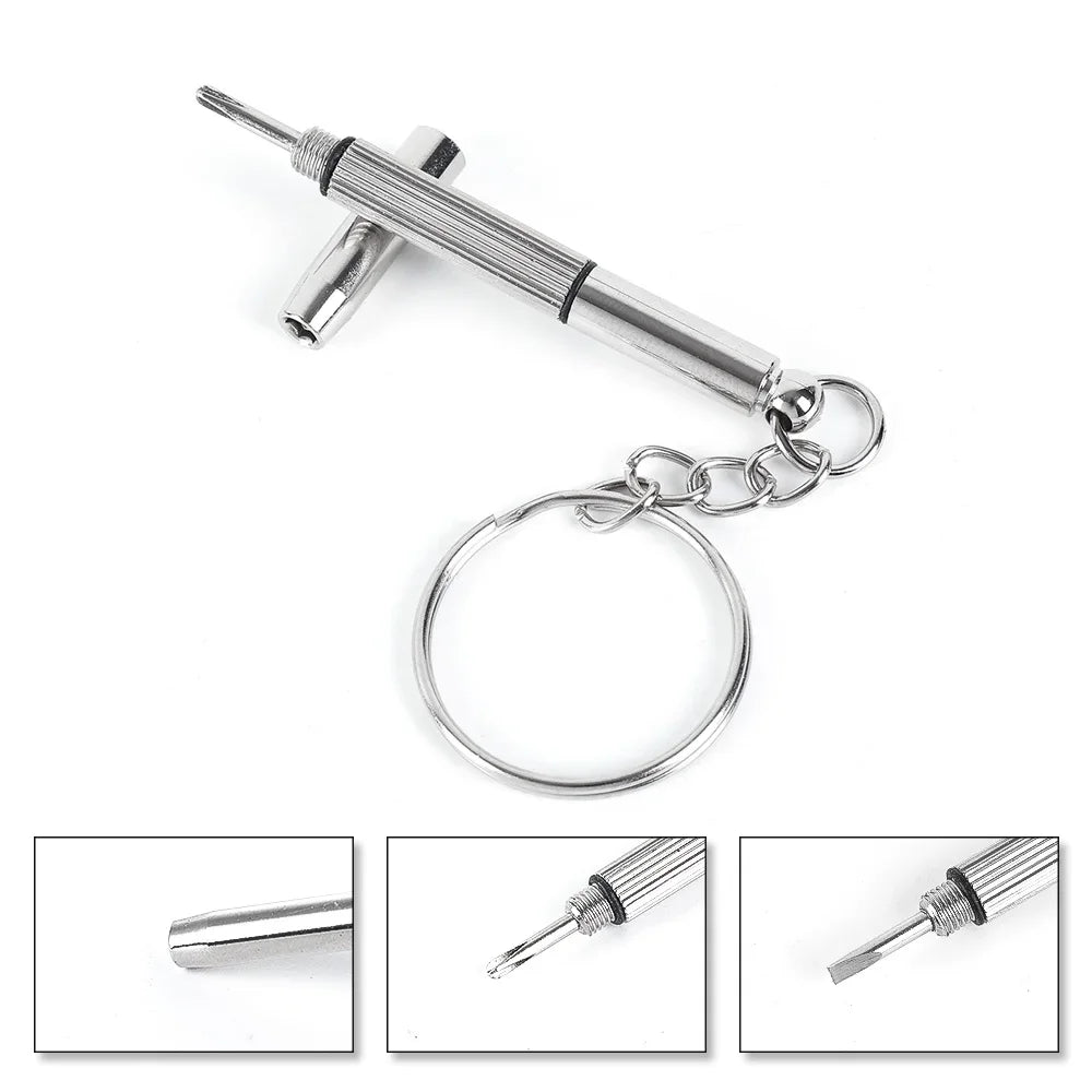 Mini Glasses Keychain Eyeglass Screwdriver for Eyeglasses, Phone, Electronics, Jewelry and Watch Repair