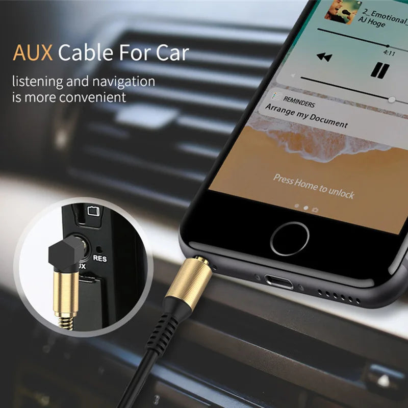 3.5mm Jack Audio Cable Jack 3.5 mm Male to Male Audio Aux Cable For Samsung Car Headphone Speaker