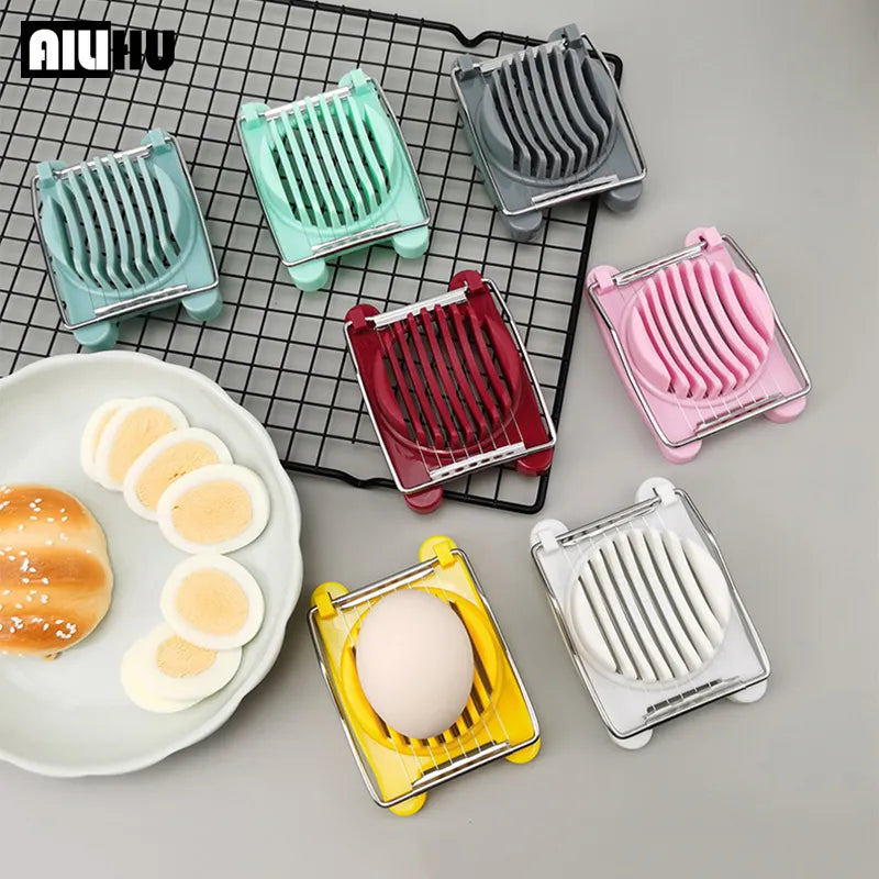 Egg Slicer Stainless Steel Hard Boiled Eggs Cutter for Soft Fruit Eggs Mushroom Food Peeler