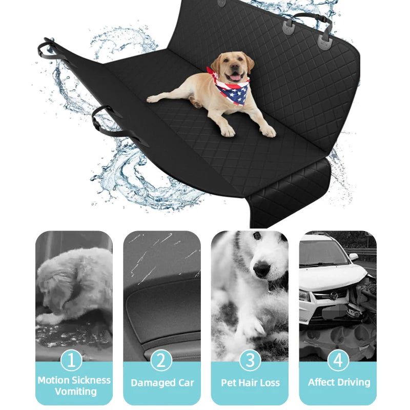 Dog Car Seat Cover Waterproof Hammock Back Seat Covers for Cars, Trucks & SUV