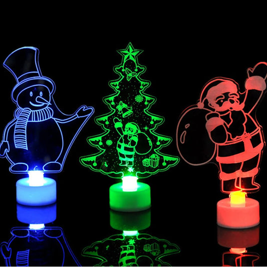 Led Table Lamp Night Light Santa Claus Decoration for Girls Birthday Decoration Home Decor Lamp Xmas Gift