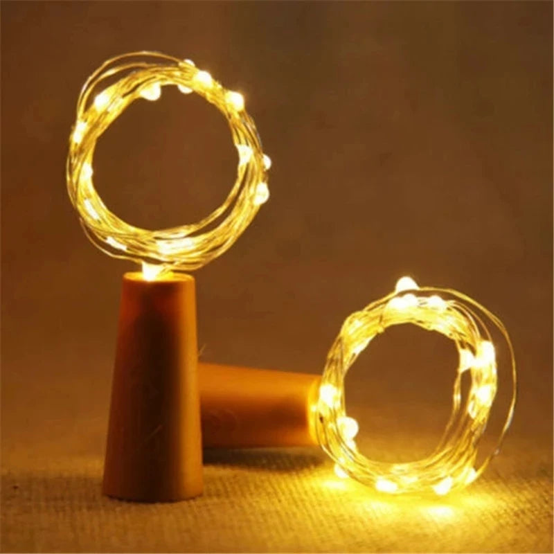 Wine Bottle Cork Lights Battery Operated Fairy Mini String Lights for Party Christmas Halloween Wedding Decoration