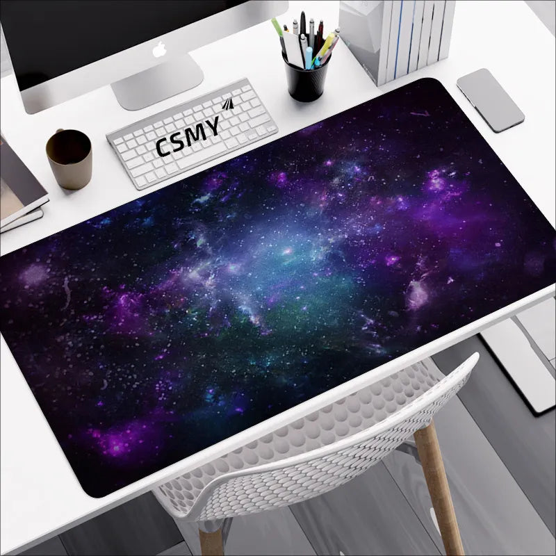 Galaxy Gaming Keyboard Mouse Pad Mat Large Desk Mat Waterproof Mousepad for Gamer Home & Office