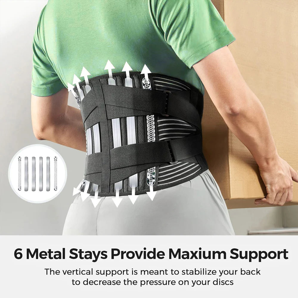 Back Braces Lower Back Pain Relief Lumbar Support Belt for Herniated Disc, Sciatica