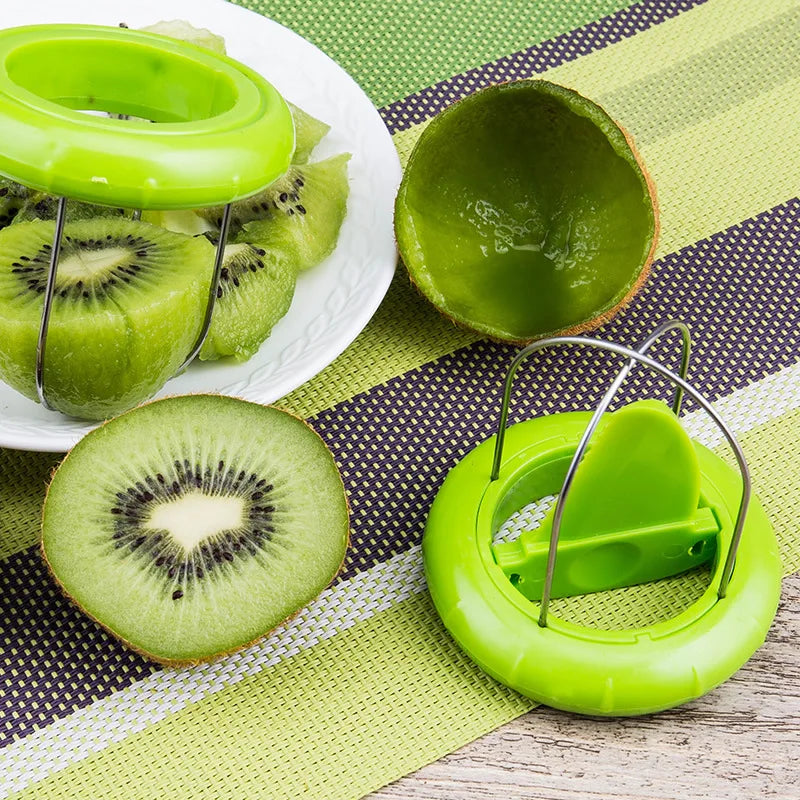 Green Kiwi Fruit Cutter Digging Slicer Peeler Scooper Kitchen Gadgets Tools