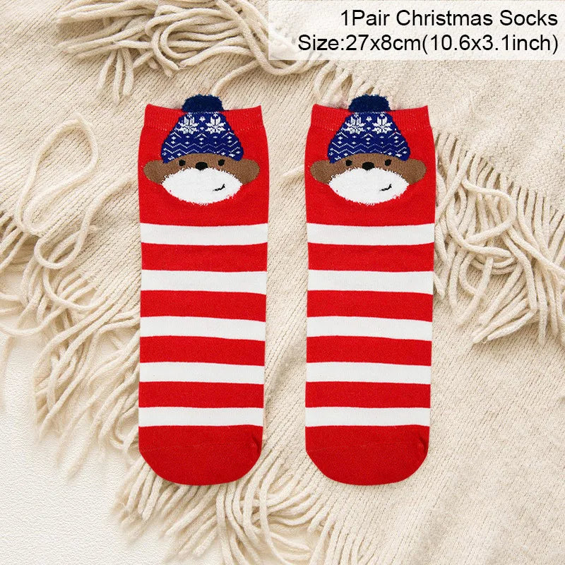 Chirstmas Ankle Socks Stocking Stuffers Cute Cartoon Novelty Winter Socks for Xmas Gift