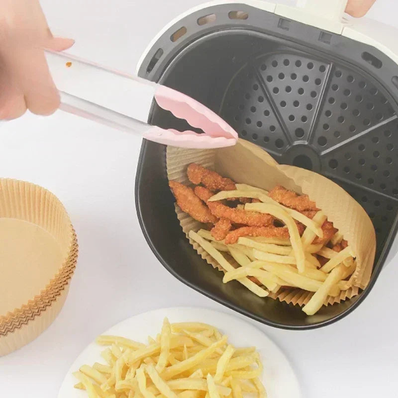 Air Fryer Paper Liners Disposable Non-Stick Air Fryer Liners Square Free of Bleach for Airfryer, Microwave Oven