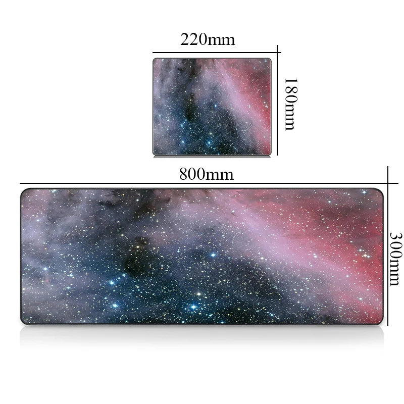 Galaxy Gaming Keyboard Mouse Pad Mat Large Desk Mat Waterproof Mousepad for Gamer Home & Office