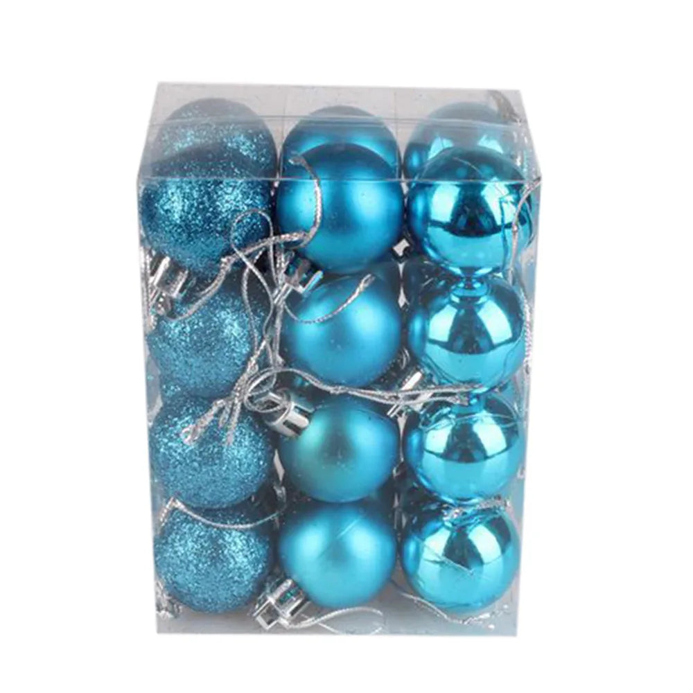 24pcs Christmas Ball Bauble Ornaments Xmas Tree Ball Bauble Hanging Home Party Ornament Decor