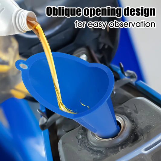 Multi-Function Plastic Long Neck Oil Funnel for All Automotive Oils Lubricants Engine Oils and Other Liquids