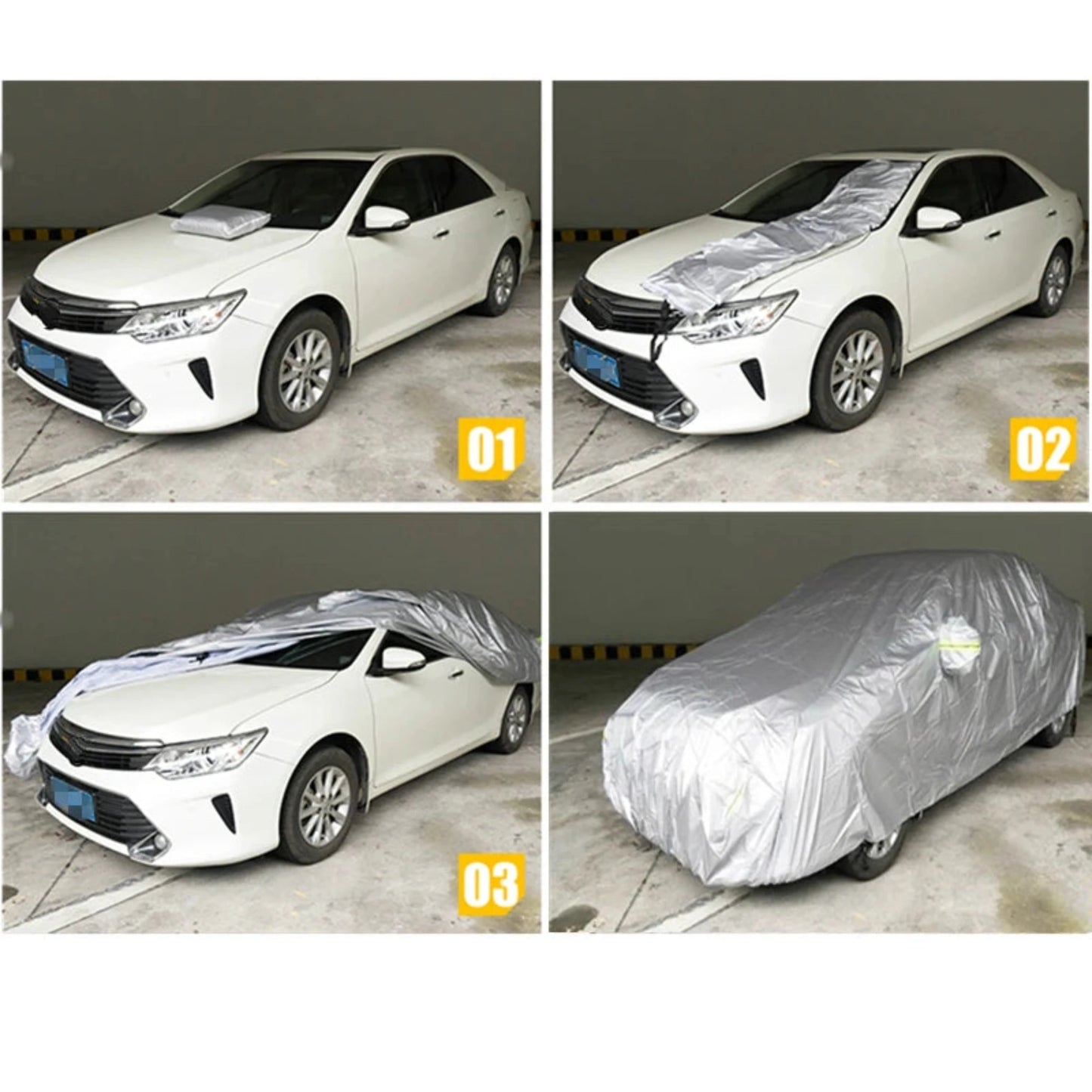 Car Cover Waterproof All Weather Outdoor Full Cover Rain Sun UV Protection Snowproof for Hatchback Sedan SUV