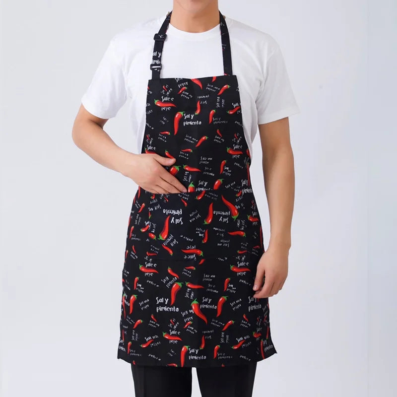 Adjustable Half-length Kitchen Apron Adult Striped Restaurant Hotel Chef Waiter Apron Picnic Cook Apron With 2 Pockets