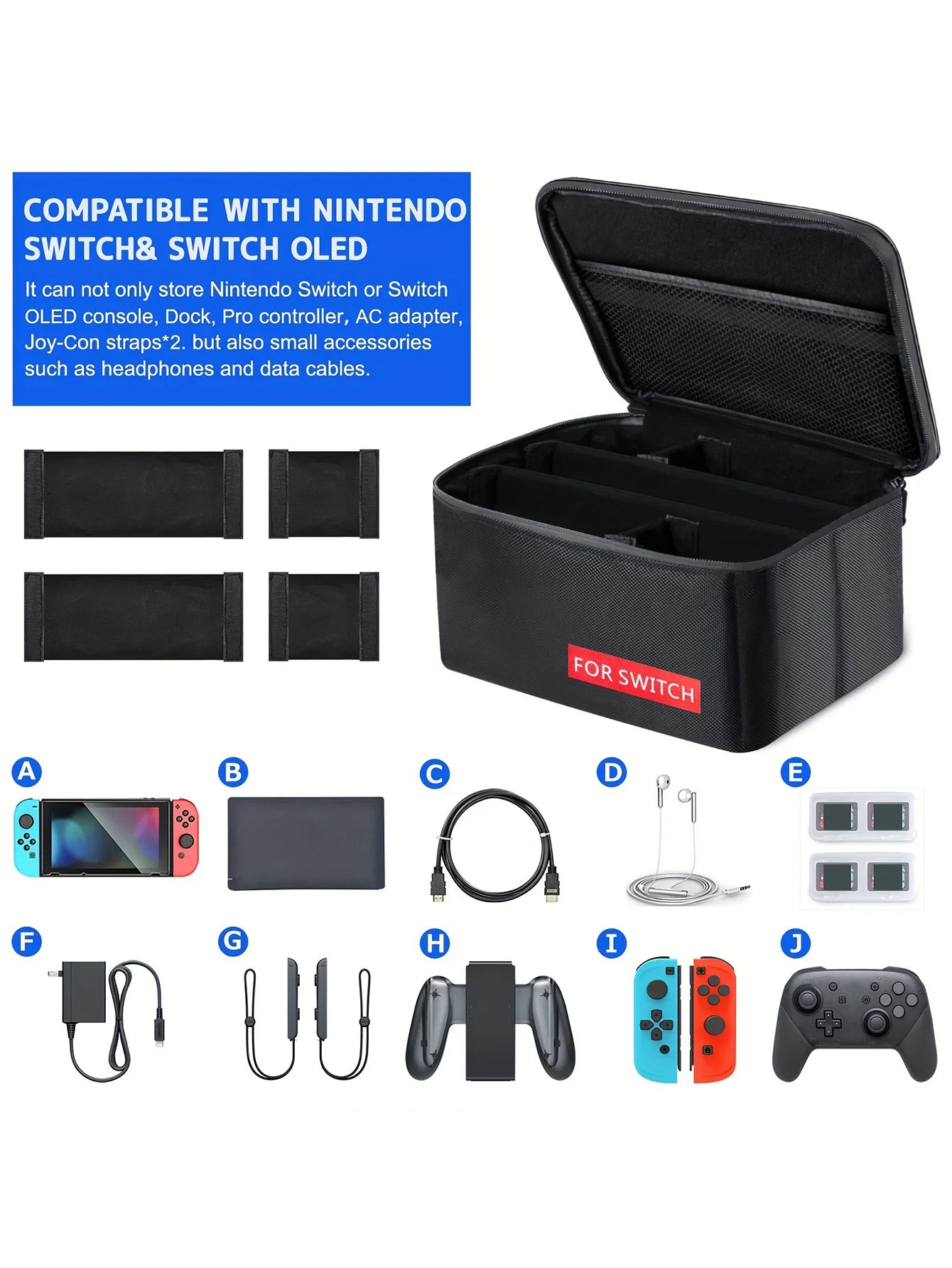 Carrying Storage Case for Nintendo Switch/For Switch OLED Model for Switch Console Pro Controller Accessories