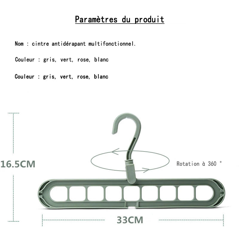 Magic Multi-Port Support Cloth Hangers Wardrobe Closet Organizer Space Saving Hanger for Dorm Room