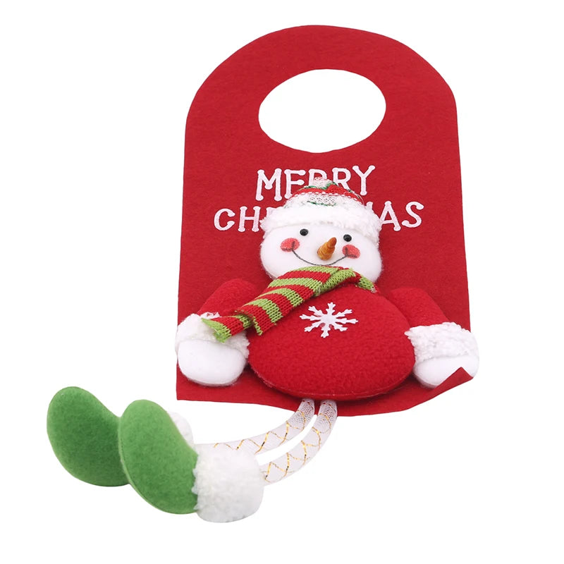 Christmas Door Hangers Santas Door Handles Hanging Ornaments for Home Hotel Kitchen Bedroom Door Hanger