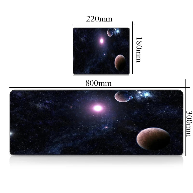 Galaxy Gaming Keyboard Mouse Pad Mat Large Desk Mat Waterproof Mousepad for Gamer Home & Office