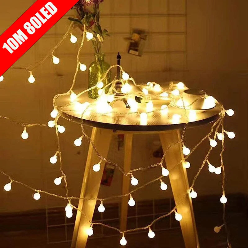 Globe String Lights USB/Battery Operated Waterproof Xmas Twinkle Lights for Party Wedding Wall Dorm Patio