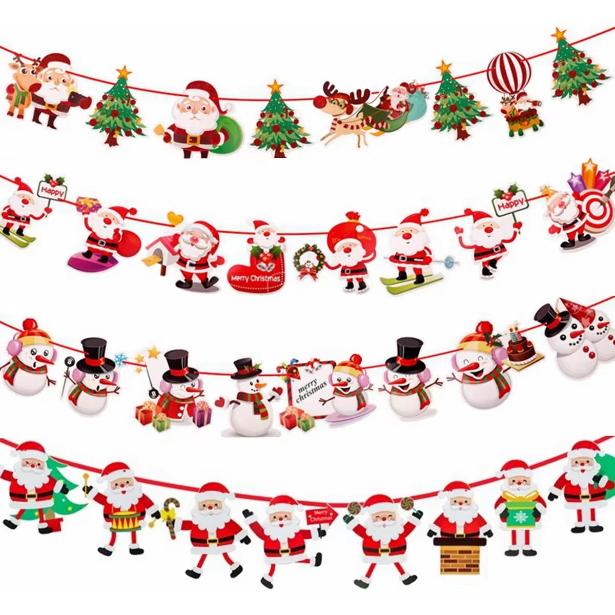 Christmas Felt Banner Party Banner Winter Hanging Banner for Home Mantel Door Wall Decor