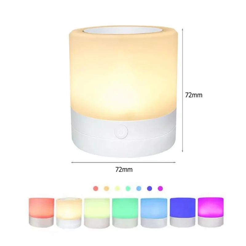 Colors Night Light for Bedrooms Living Room Portable Table Bedside Lamps