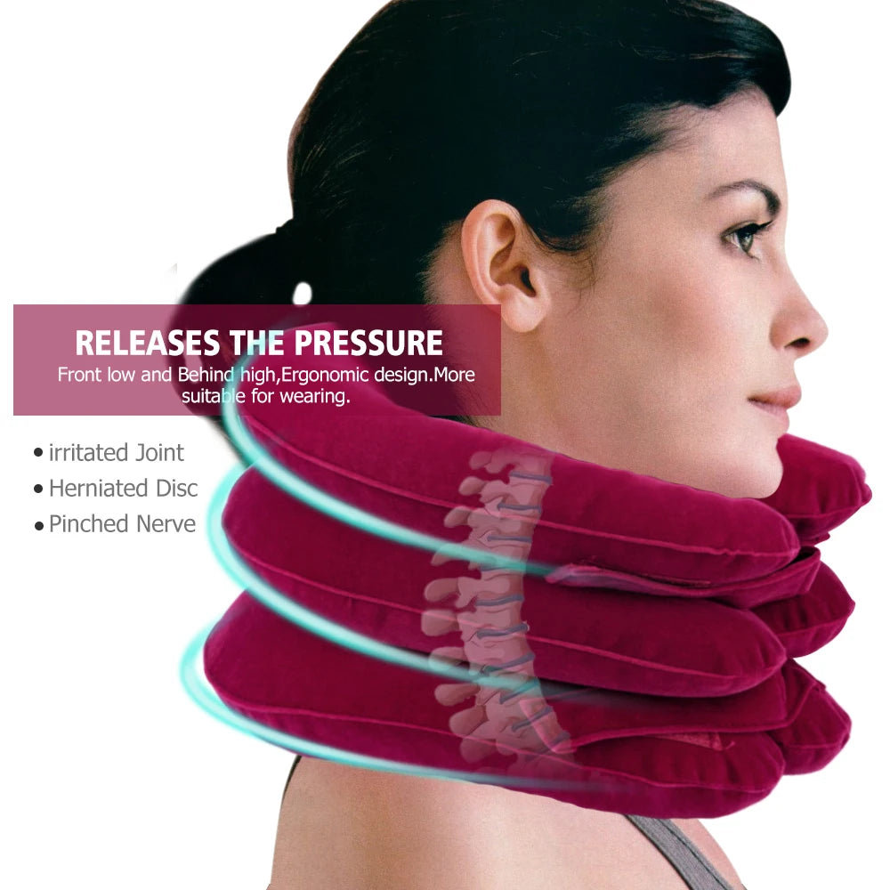 Inflatable Cervical Neck Traction Device for Neck Pain Relief Home Use Neck Decompression