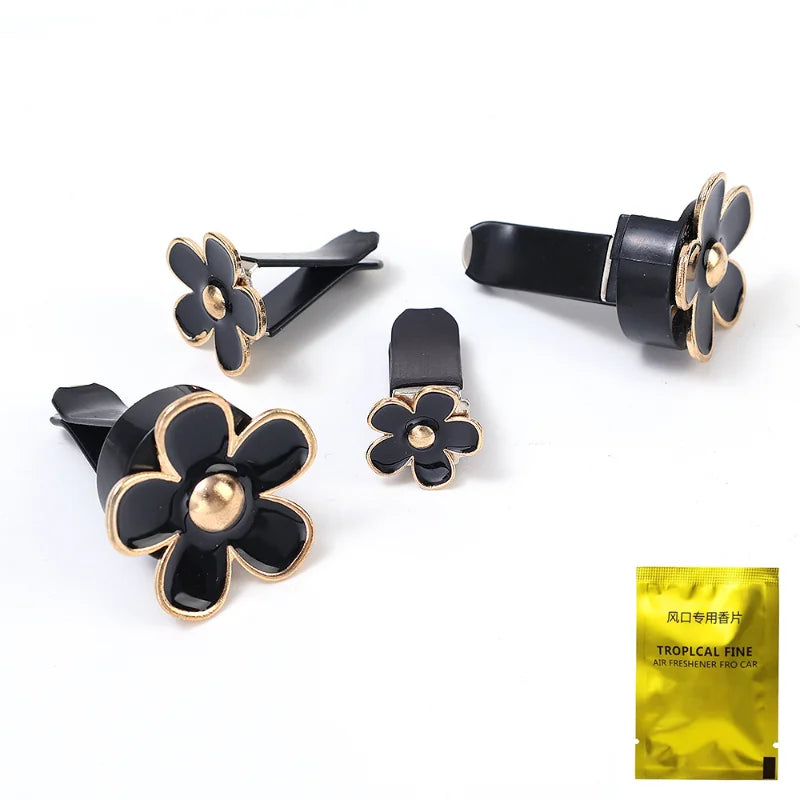 Car Daisy Flower Air Vent Clip Air Conditioning Outlet Clip Car Interior Decor For Women Girls Gifts