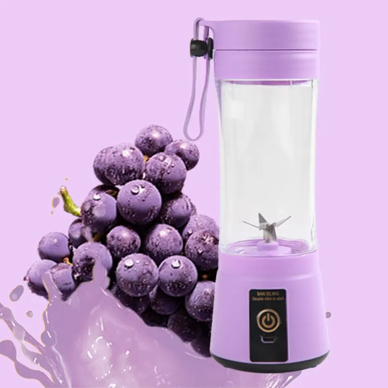 Portable Fruit Juicer Blender USB Rechargeable Smoothie Juicer Cup Mini Blender Shakes for Home, Office