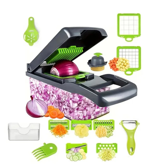 Multifunctional Vegetable Chopper, Onion Food Chopper, Kitchen Slicer Dicer for Salad Potato