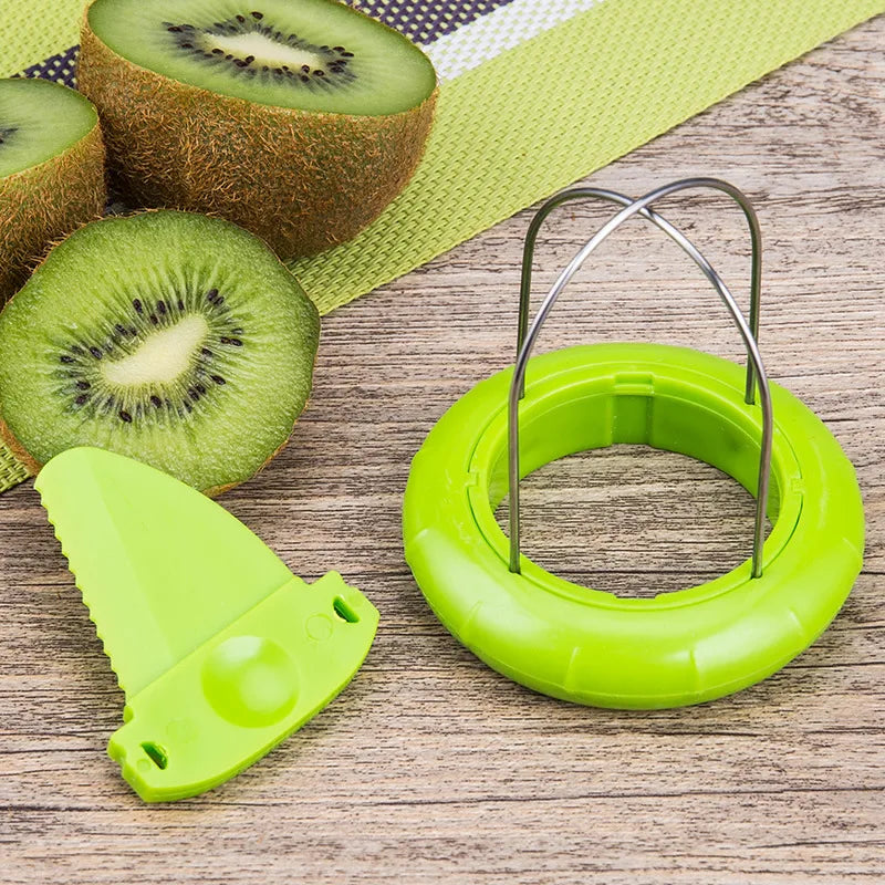 Green Kiwi Fruit Cutter Digging Slicer Peeler Scooper Kitchen Gadgets Tools