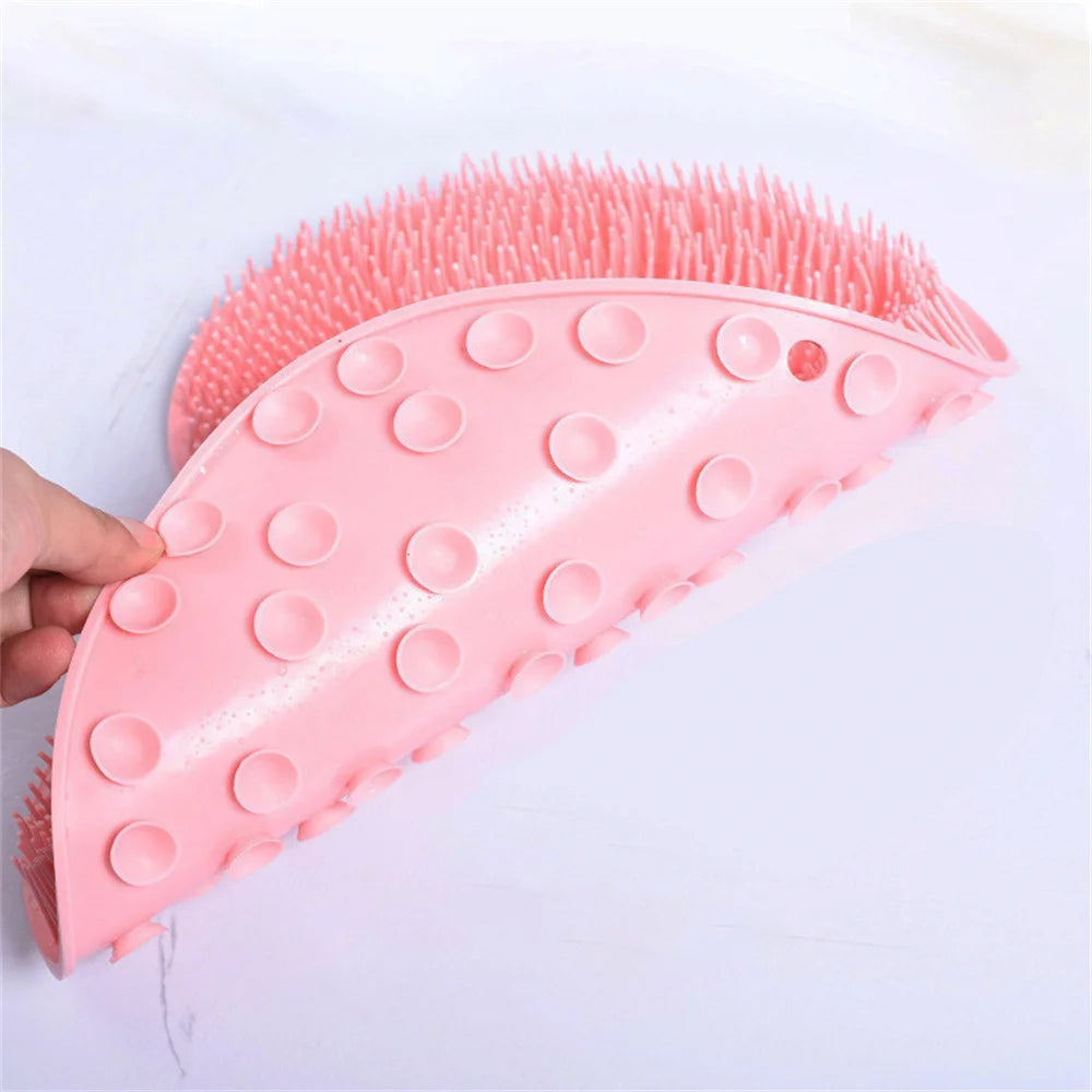 Shower Foot & Back Scrubber Mat Silicone Bath Massage Brush for Massage Cleaner Wash