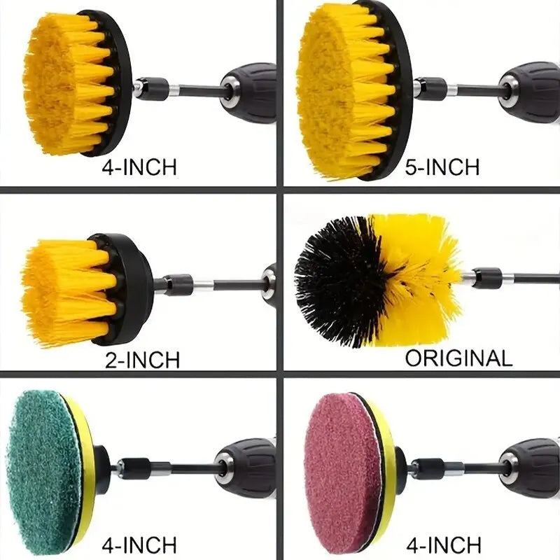 Electric Power Scrubber Drill Brush Cleaning Brush for Bathroom Surfaces, Grout, Floor, Tub, Shower, Tile, Corners, Kitchen, Automotive